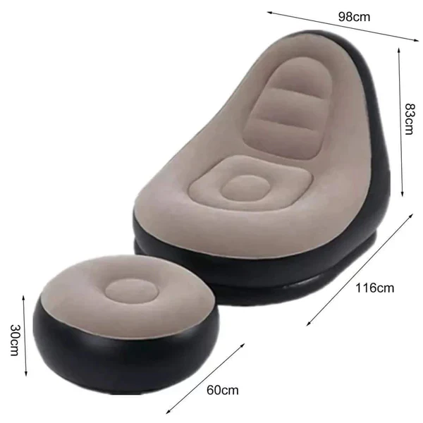 Inflatable Deluxe Lounge Seat +Foot Rest + free electric pump - Image 3