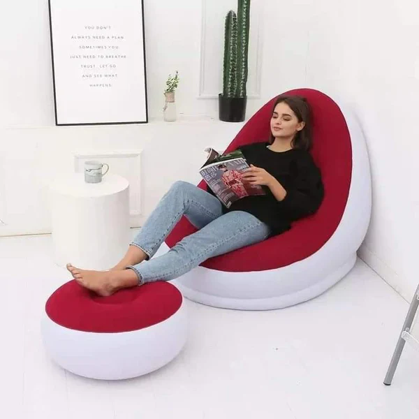 Inflatable Deluxe Lounge Seat +Foot Rest + free electric pump - Image 5