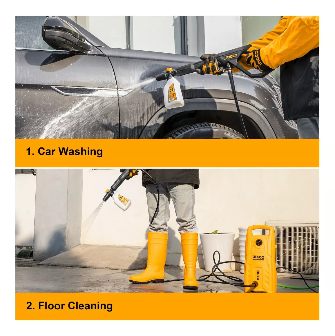 Ingco, CAR WASH MACHINE - HIGH PRESSURE Washer 1400W - Image 2