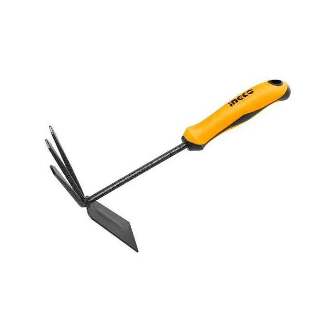 Ingco Gardening Hand Rake 2-in-1 Hand Garden Fork & Hoe - Image 2