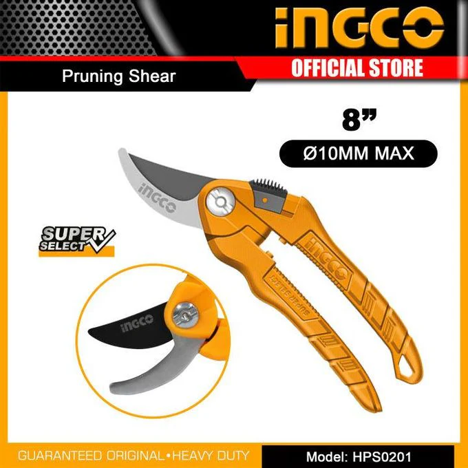 Ingco Pruning Garden Shears Clippers Scissors Stem CutterTool, 8in, HPS0201 - Image 2