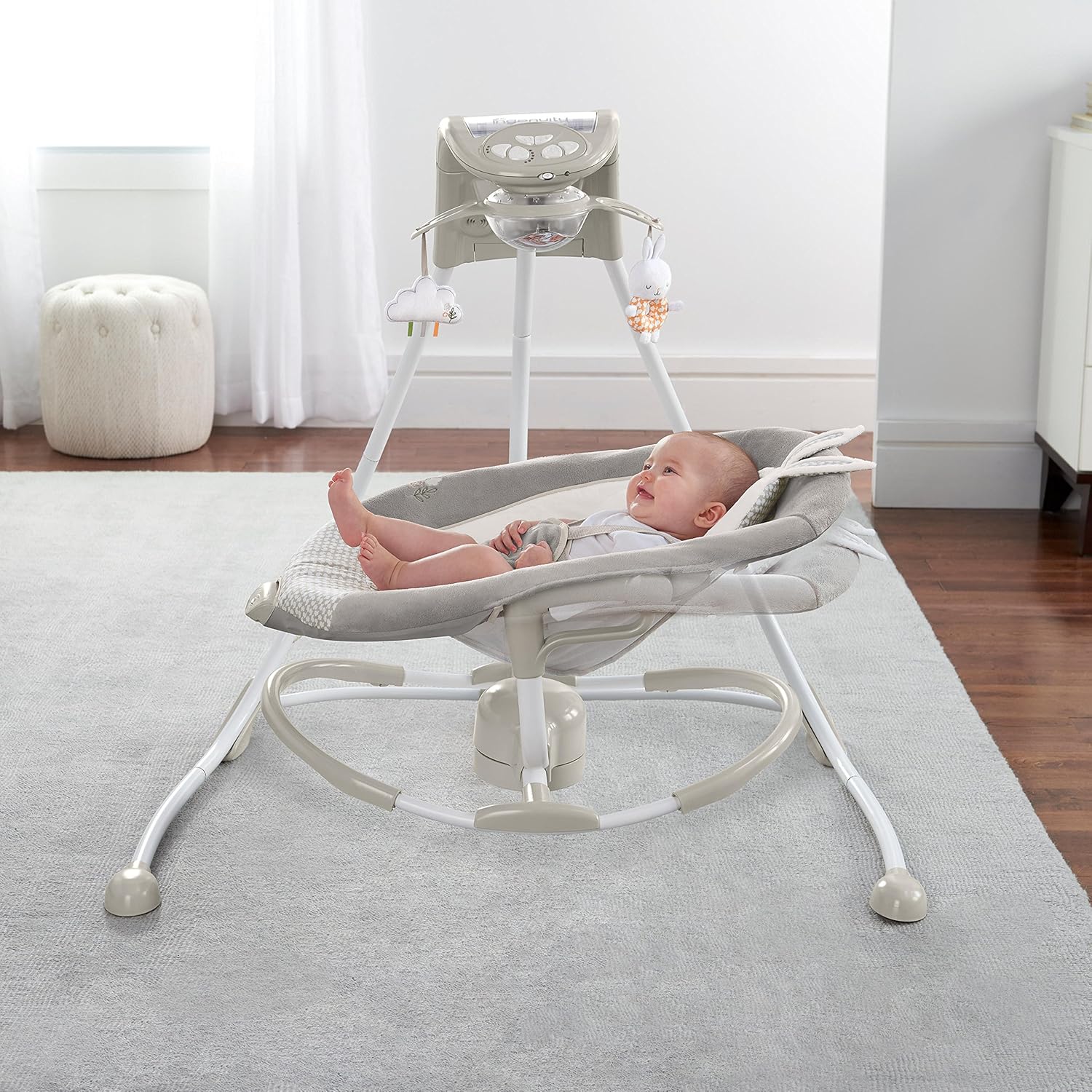 Ingenuity InLighten 2-in-1 Baby Swing & Rocker with Attached Toys - Image 7