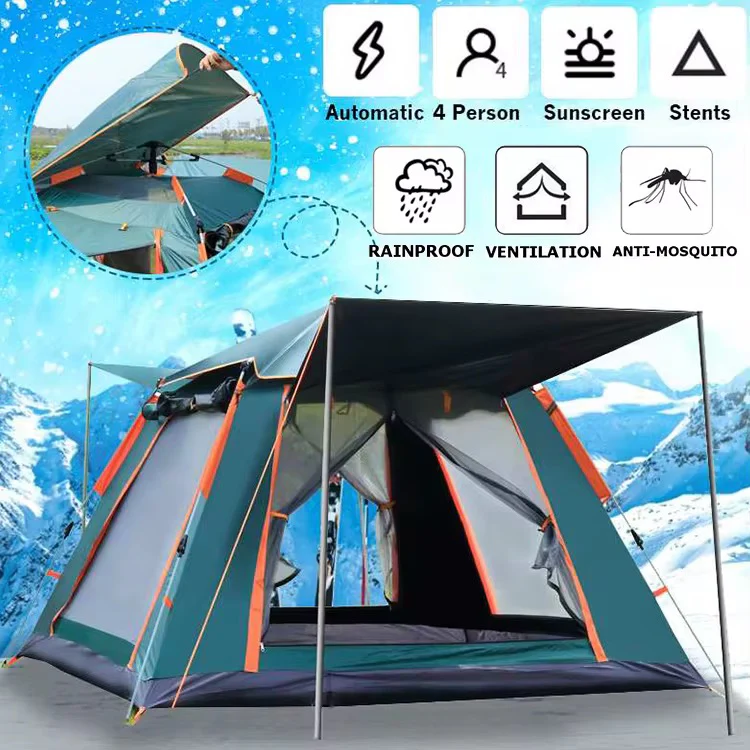 Instant Automatic Camping Tent Sun Protection with Cabin Tent 3-4 person - Image 4