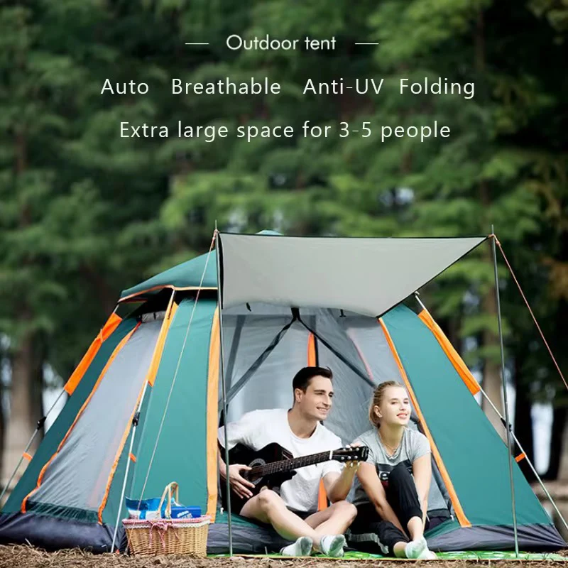 Instant Automatic Camping Tent Sun Protection with Cabin Tent 3-4 person - Image 7