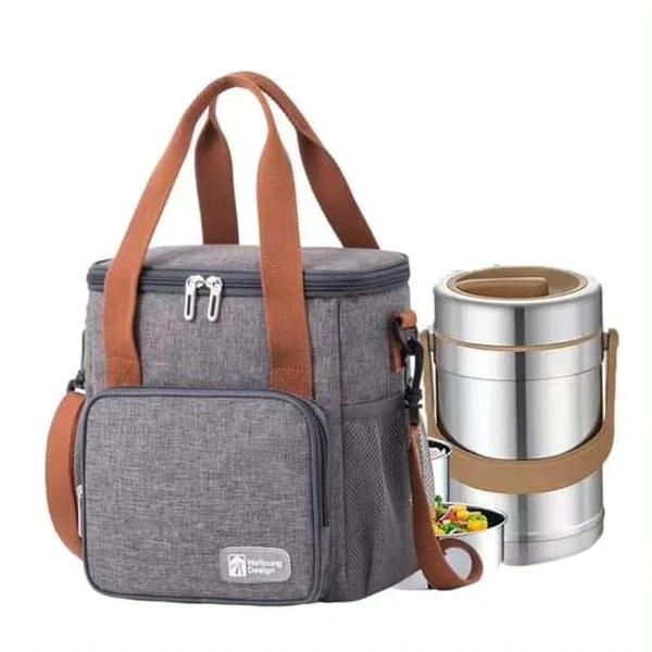 Insulated Lunch Bag with Shoulder Strap | Portable Food Carrier - Image 3