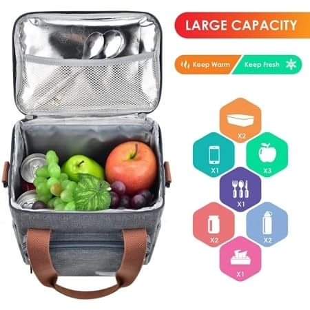 Insulated Lunch Bag with Shoulder Strap | Portable Food Carrier - Image 9