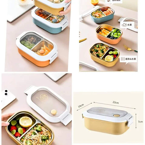 Insulated Lunch Box with Two Compartments - Image 4