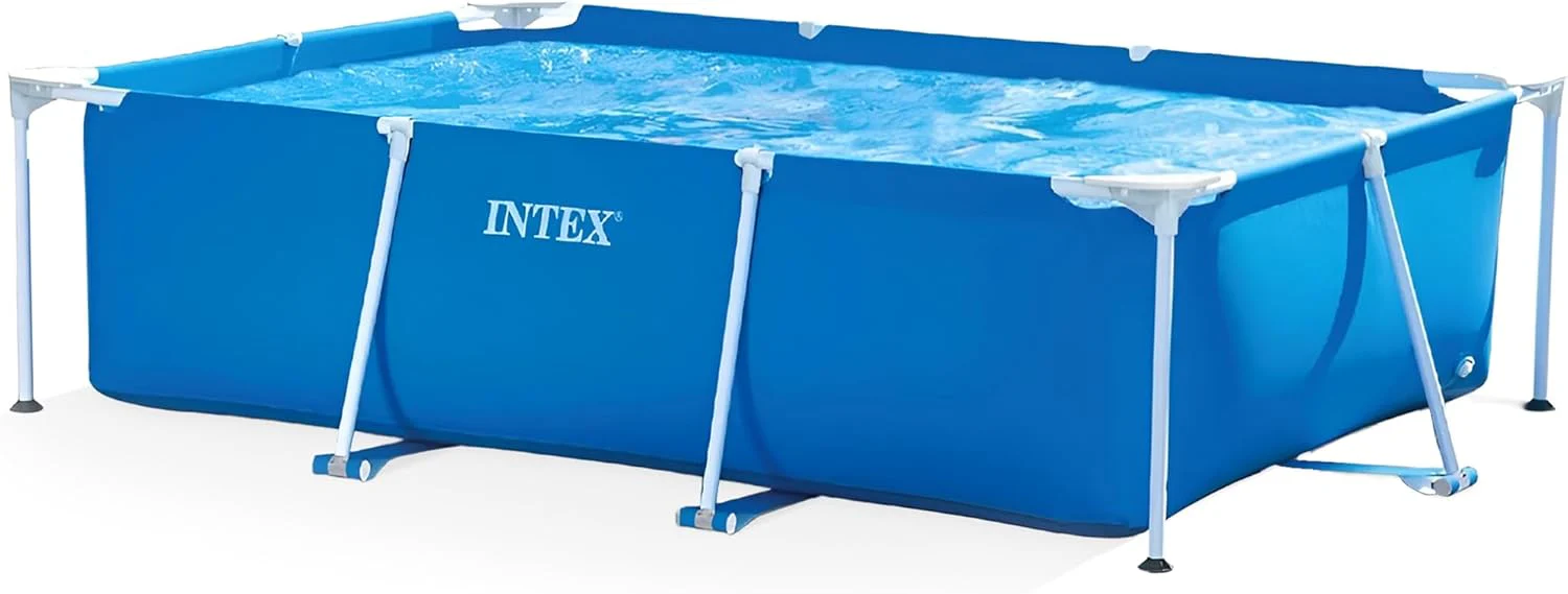 Intex 3.0m x 2.0m x 0.75m Rectangular Frame Above Ground Swimming Pool with Drain Valve – Blue - Image 6