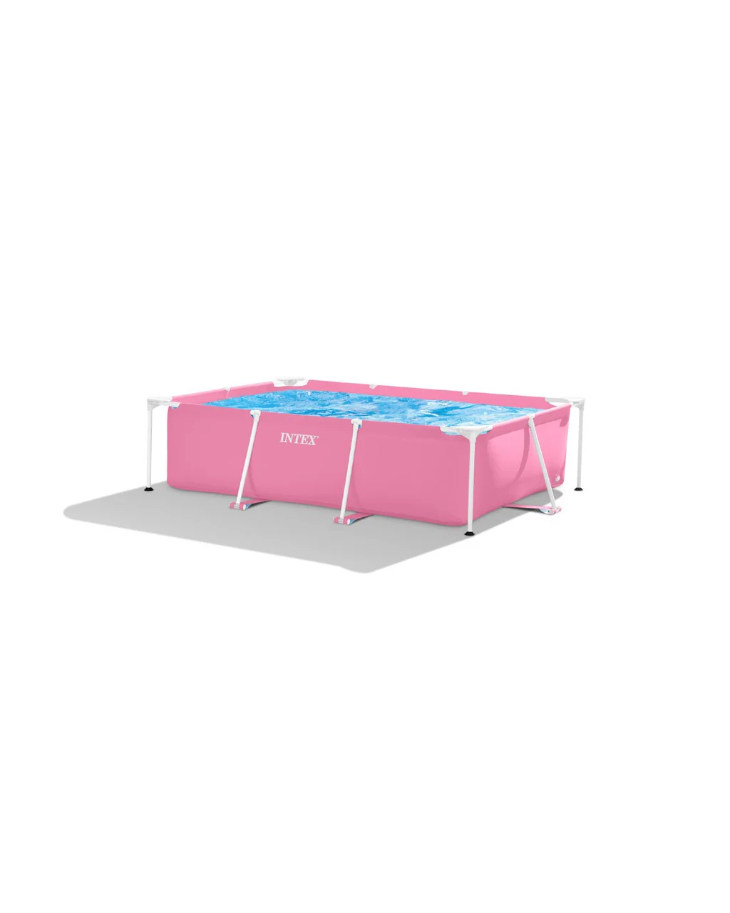 Intex Rectangular Metal Frame Above Ground Swimming Pool 213cm x 152cm x 58cm Pink - Image 4