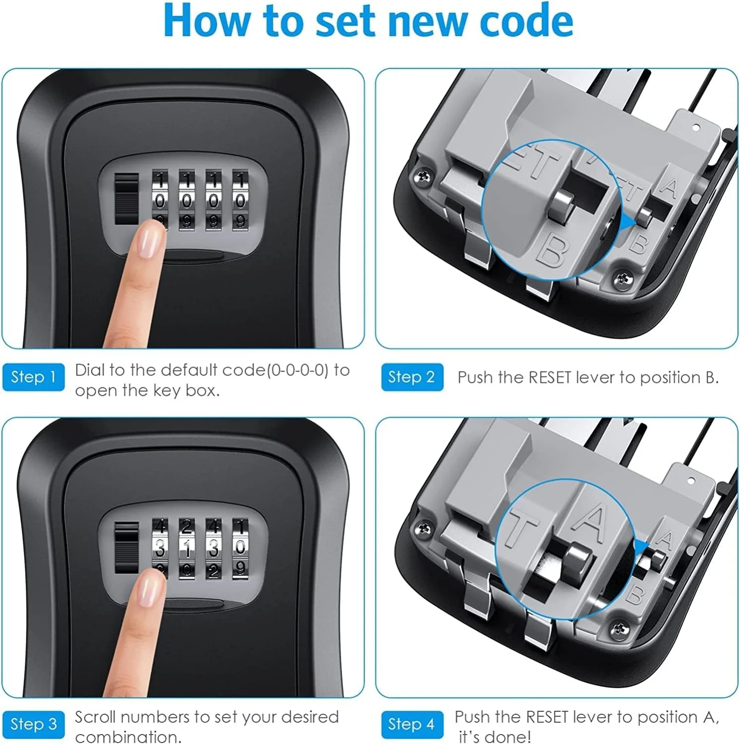Key Lock Box, Wall Mounted Key Safe Box - Image 4