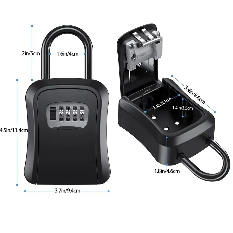 Key Lock Box, Wall Mounted Key Safe Box - Image 5