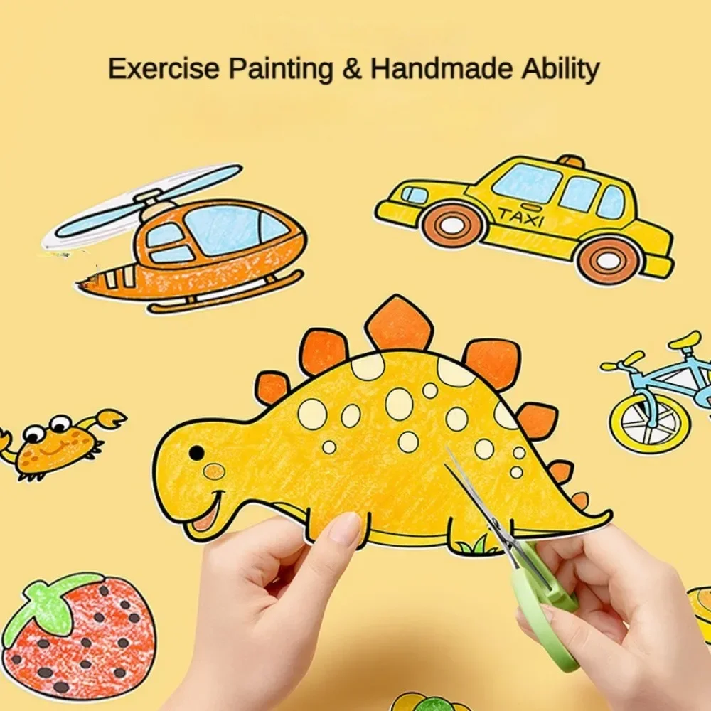 Kids Drawing Toys Sticky Coloring Roll Paper DIY Graffiti Scroll Color Filling Paper Painting Educational Toys for Girls Gift - Image 6