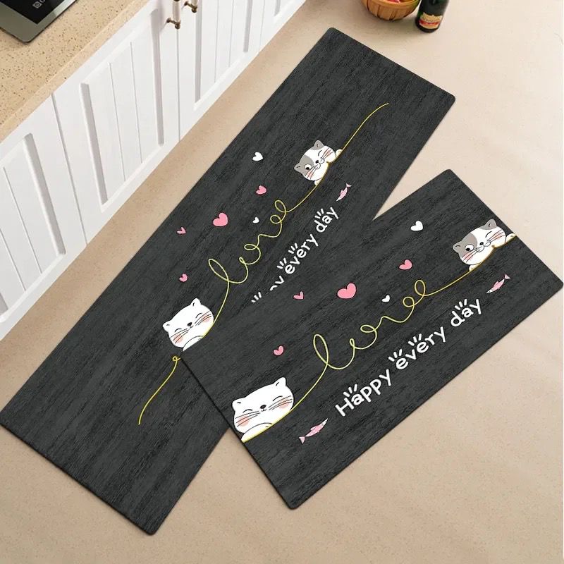 2pcs Anti-slip Kitchen Floor Mat Set - Image 4