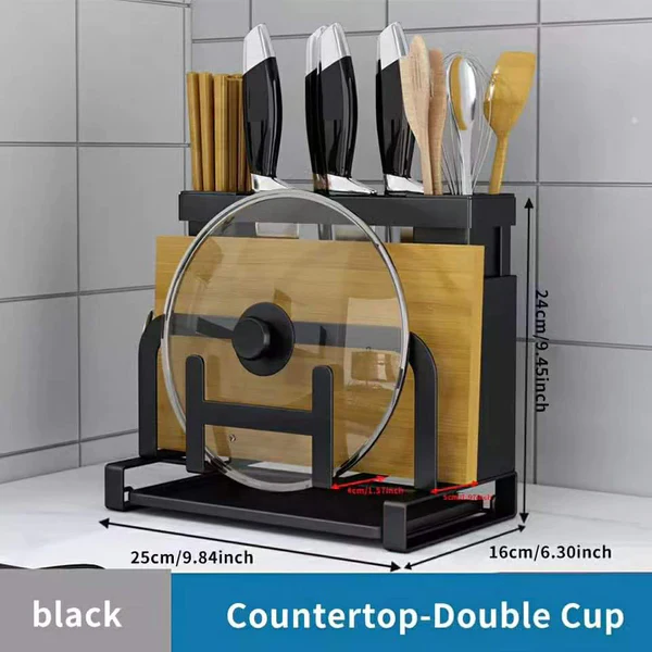 Kitchen Chop stick/Chopping Board And Pot Lid Storage Rack - Image 3