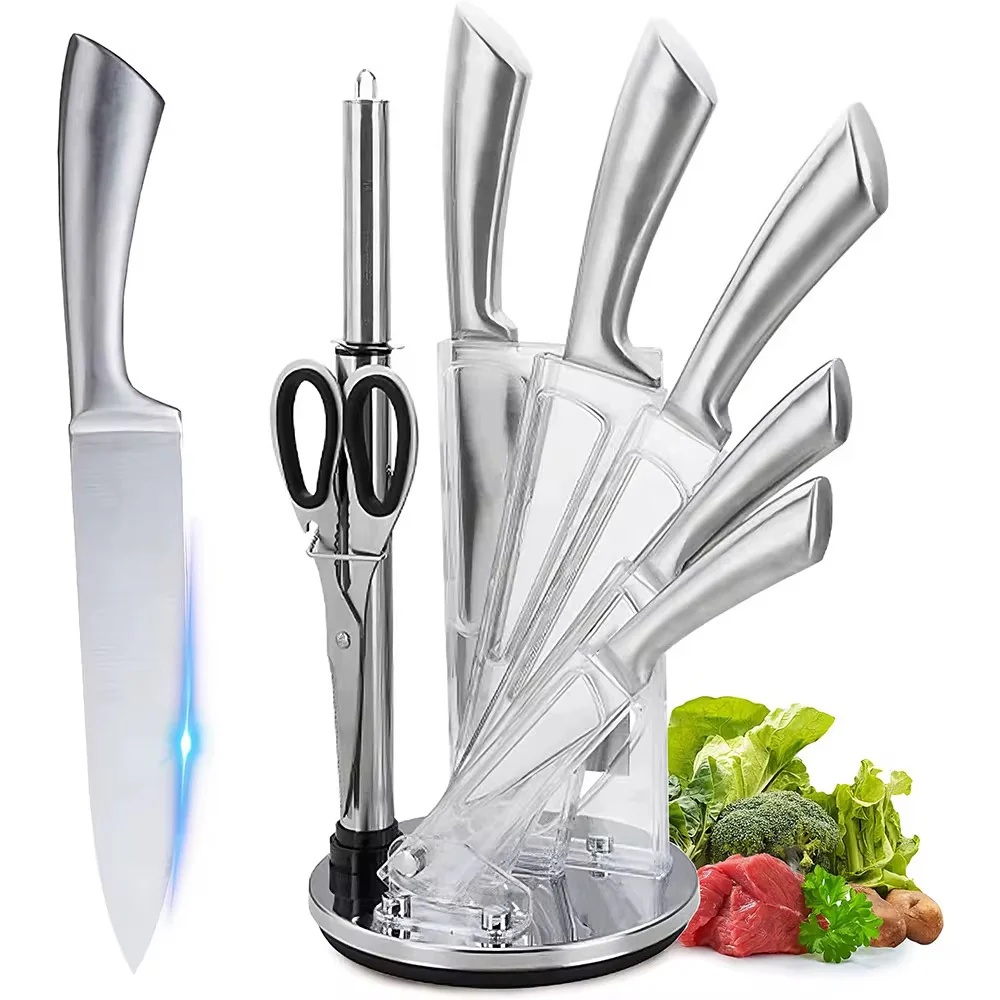 8pcs Stainless Steel Knife Set with Kitchen Scissors | Complete Kitchen Knife Set in Kenya - Image 4