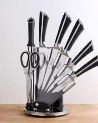 8pcs Stainless Steel Knife Set with Kitchen Scissors | Complete Kitchen Knife Set in Kenya - Image 5