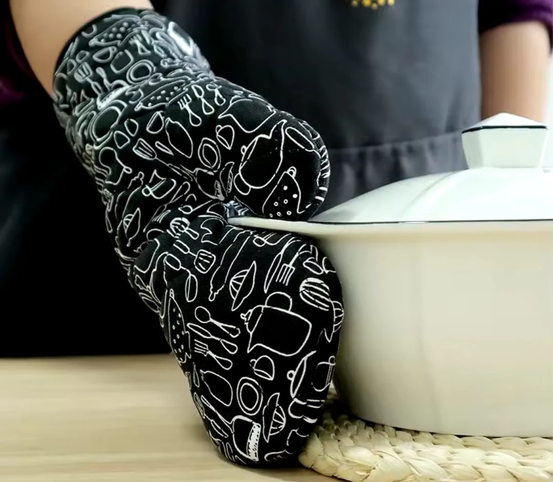 Kitchen Microwave Heat-Resistant Oven Mitts | BBQ & Baking Tools - Image 3