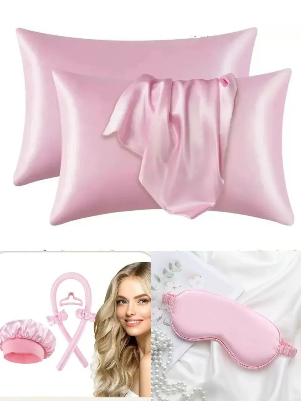 Ladies sleeping silk night set - Image 2