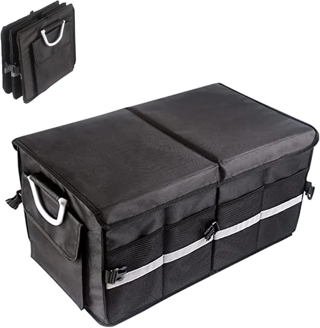 Large capacity car boot organizer with compartments - Image 5