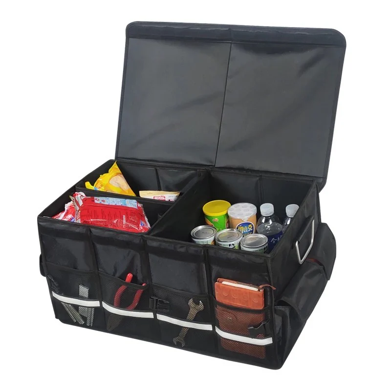 Large capacity car boot organizer with compartments - Image 9
