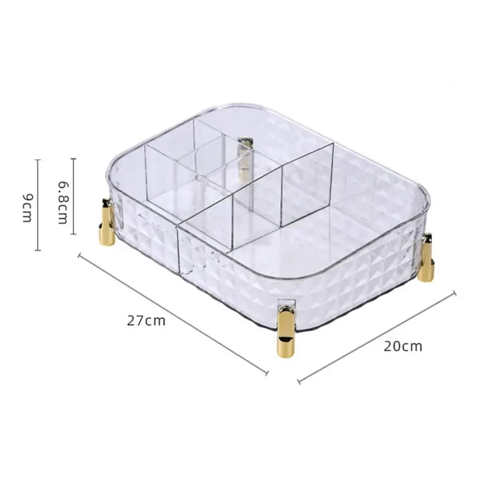 Large Capacity Multi Grids Transparent Make Up/ Multipurpose cosmetics Organizer - Image 4