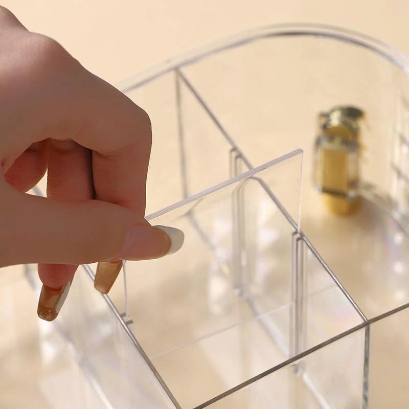 Large Capacity Multi Grids Transparent Make Up/ Multipurpose cosmetics Organizer - Image 5