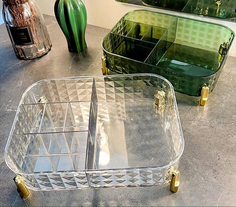 Large Capacity Multi Grids Transparent Make Up/ Multipurpose cosmetics Organizer - Image 6