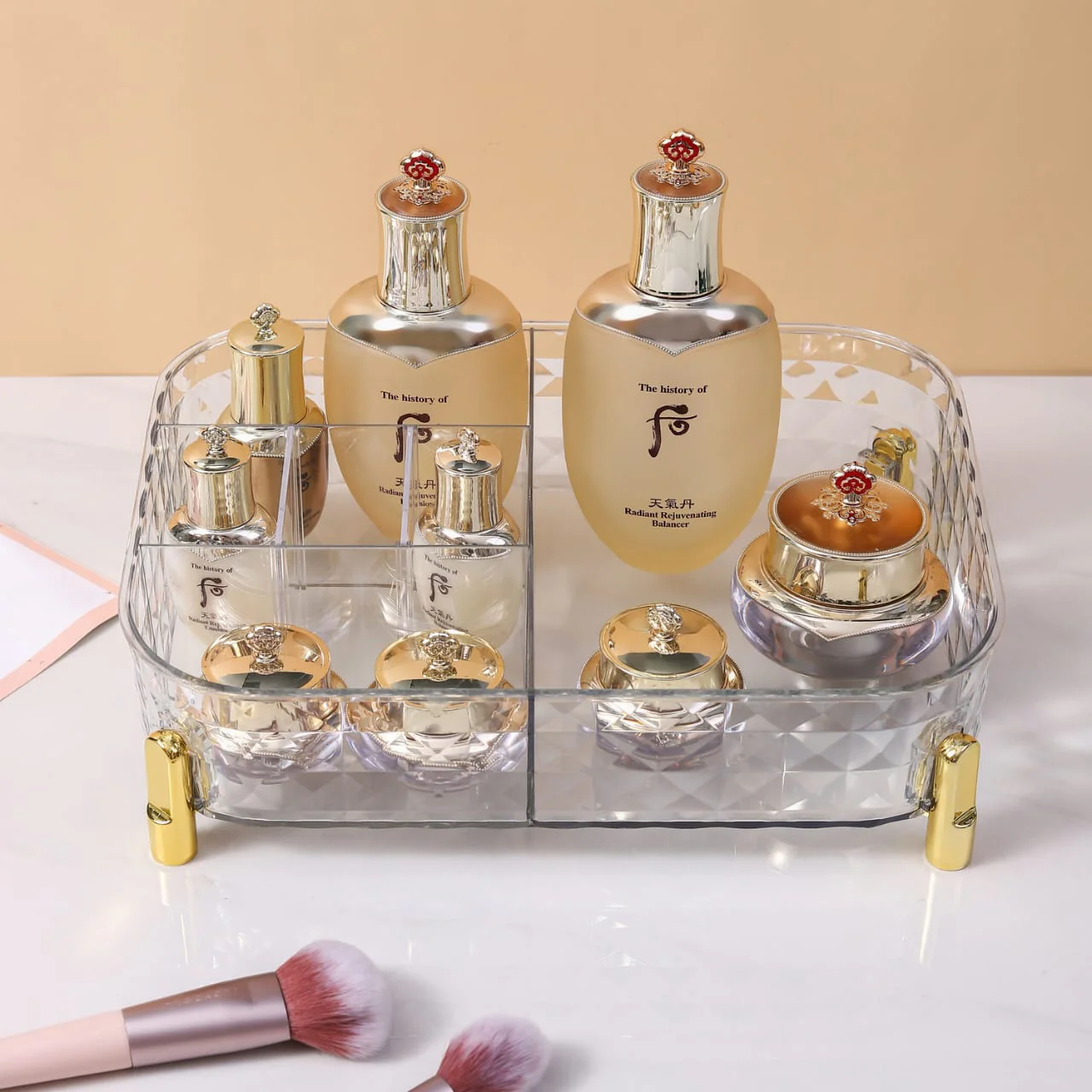 Large Capacity Multi Grids Transparent Make Up/ Multipurpose cosmetics Organizer - Image 7
