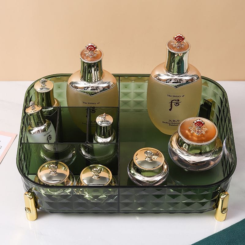 Large Capacity Multi Grids Transparent Make Up/ Multipurpose cosmetics Organizer - Image 8