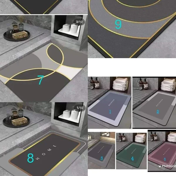 Large Super Absorbent Rectangular Bathroom Mat - Image 9