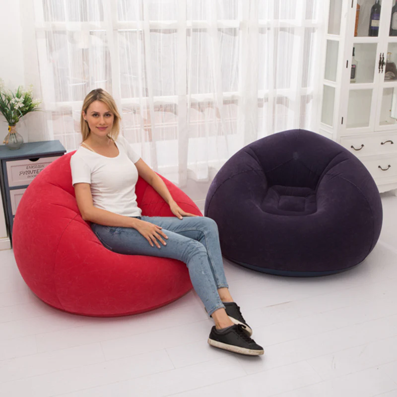 Lazy Inflatable Sofa Seat Inflatablke Bean Bag With Pump - Image 2