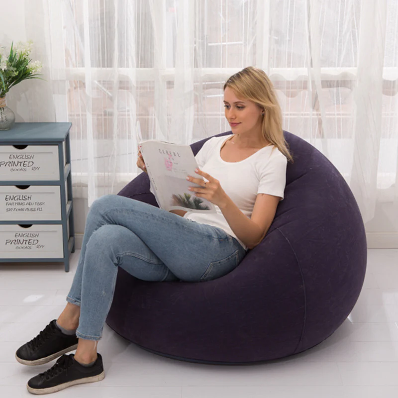 Lazy Inflatable Sofa Seat Inflatablke Bean Bag With Pump - Image 3