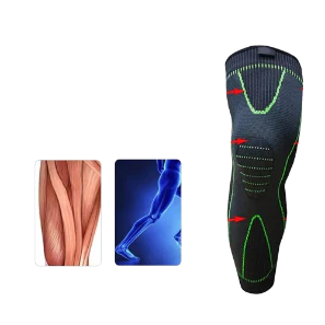 Lengthened Knee Compression Sleeve/ Knee Support (1 pair) - Image 2