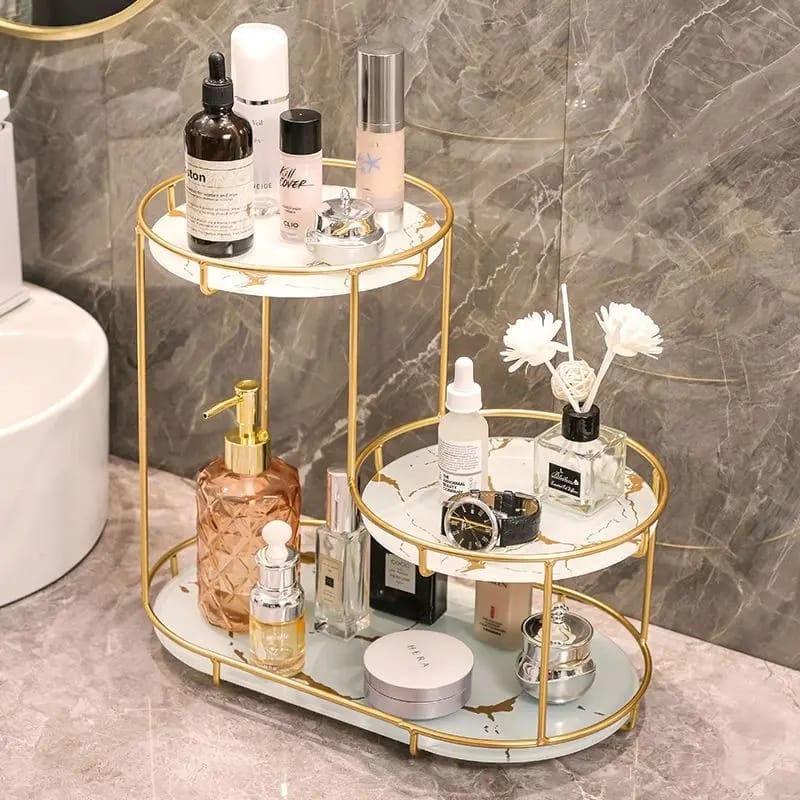 Light Luxury Storage Shelf/Cosmetics Toiletries Organizer. - Image 3