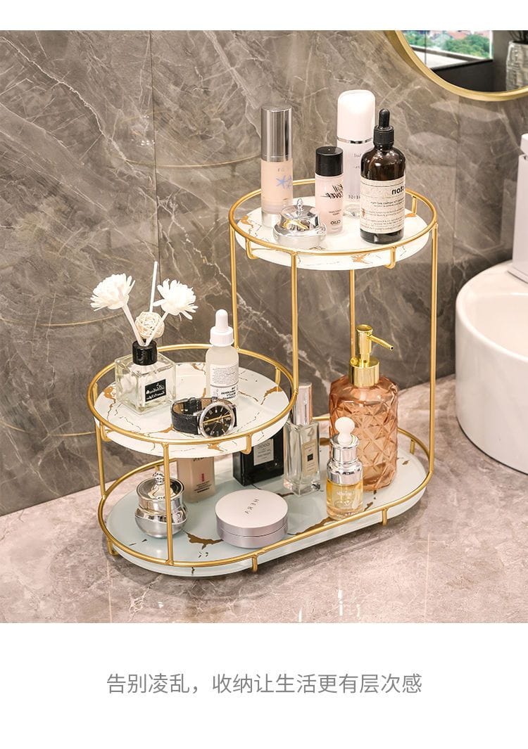 Light Luxury Storage Shelf/Cosmetics Toiletries Organizer. - Image 6
