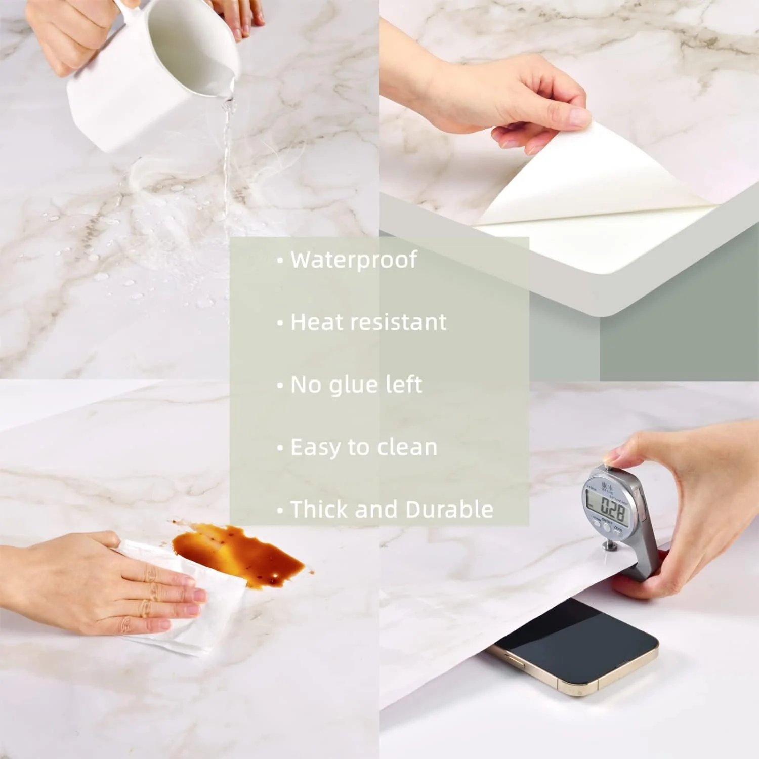 Marble Contact Paper Peel and Stick Wallpaper Contact Paper for Countertops 50*1000cm - Image 17
