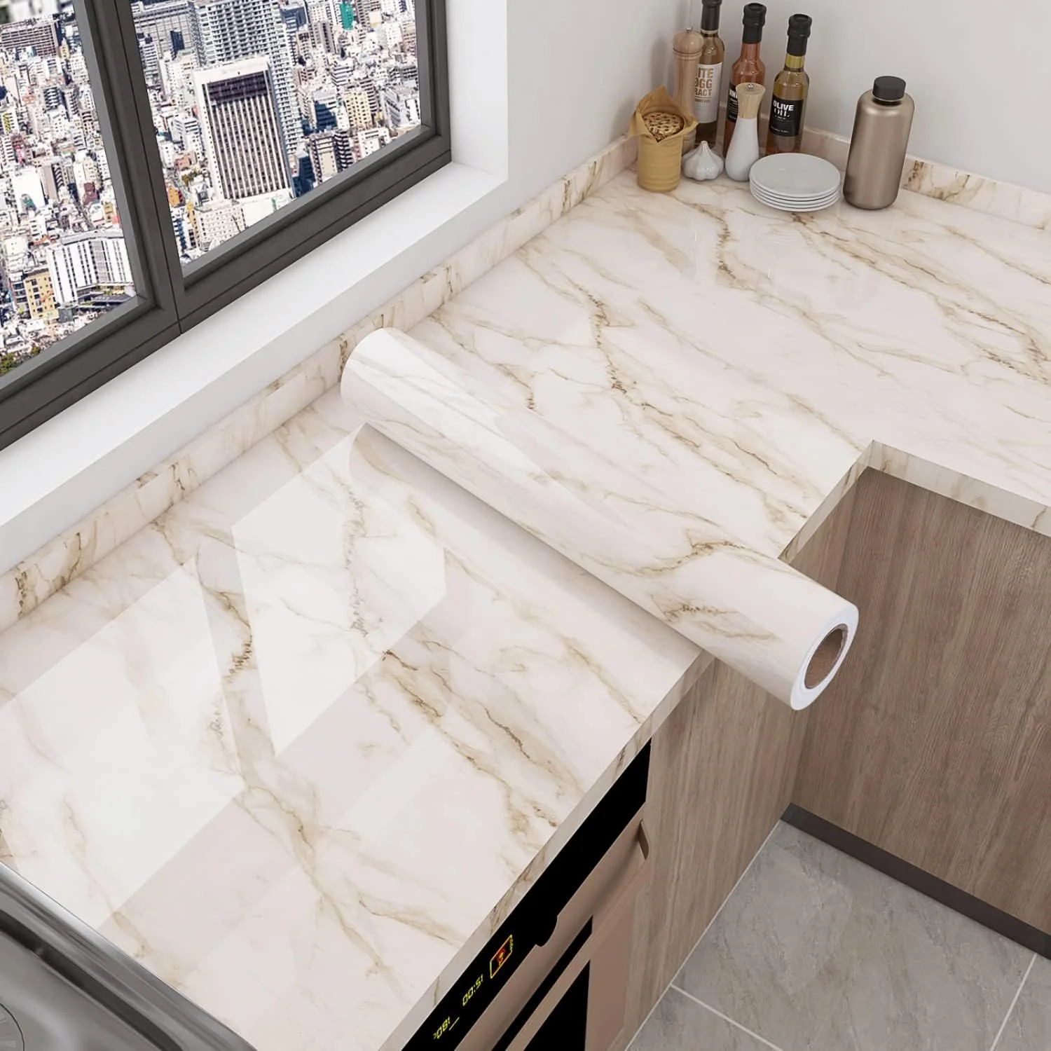 Marble Contact Paper Peel and Stick Wallpaper Contact Paper for Countertops 50*1000cm - Image 18