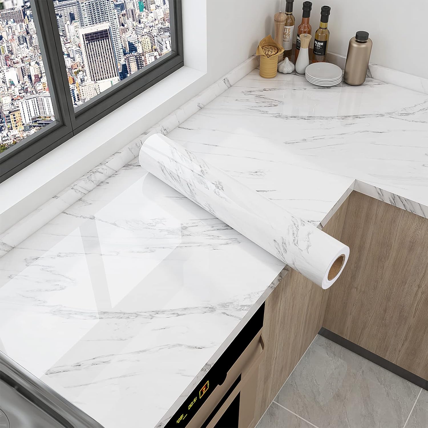 Marble Contact Paper Peel and Stick Wallpaper Contact Paper for Countertops 50*1000cm - Image 24