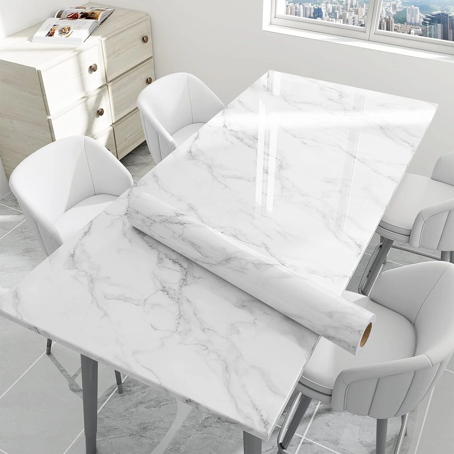 Marble Contact Paper Peel and Stick Wallpaper Contact Paper for Countertops 50*1000cm - Image 9