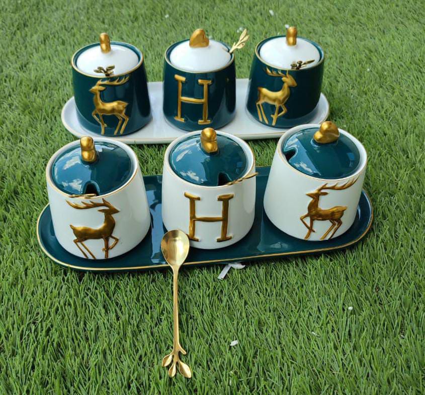 Luxurious sugar/spice dish set - Image 3