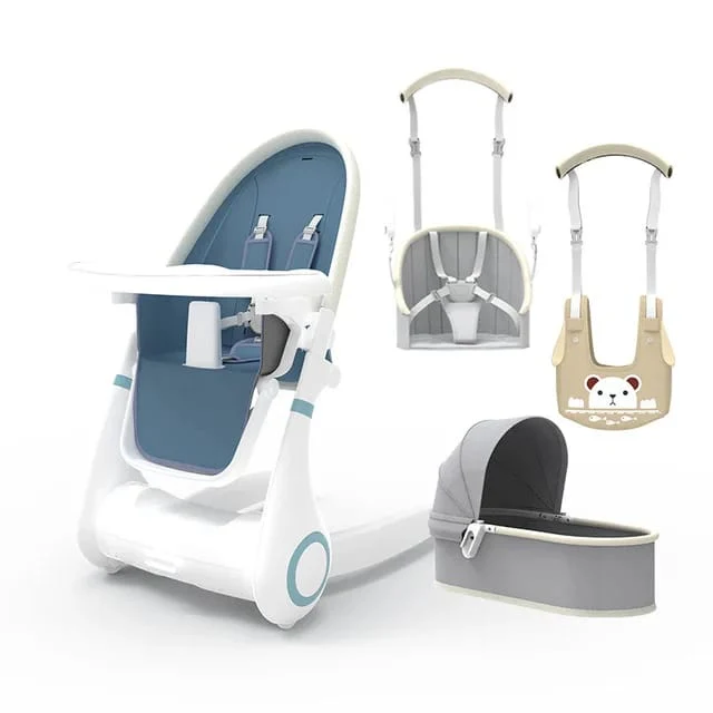 Luxury adjustable aluminum multi-functional 4 in 1 baby sleeping crib swing dining table chair - Image 10
