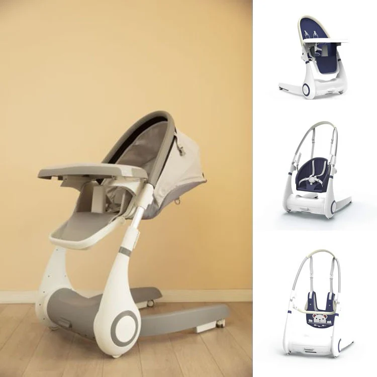 Luxury adjustable aluminum multi-functional 4 in 1 baby sleeping crib swing dining table chair - Image 6