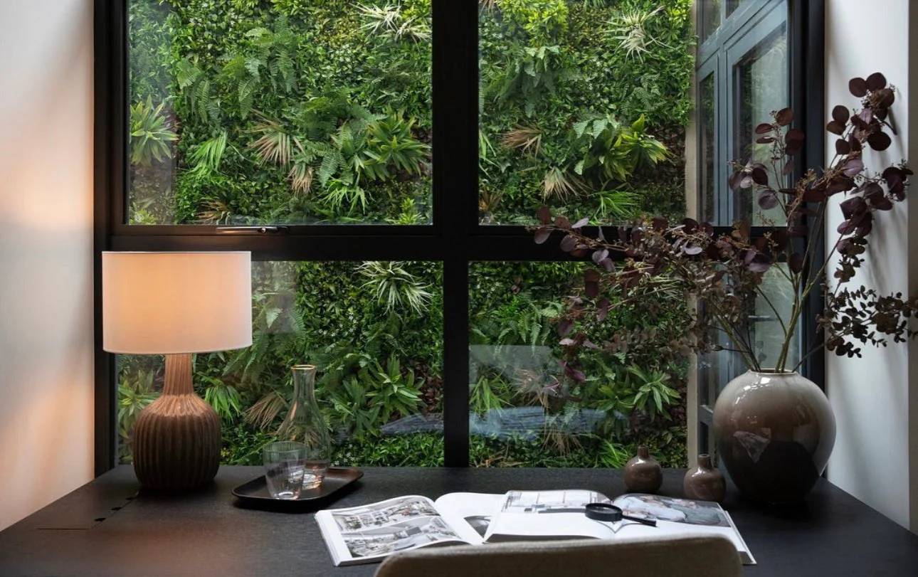 Luxury Bloom Artificial Green Plant Wall Panel 1M x 1M - Image 3
