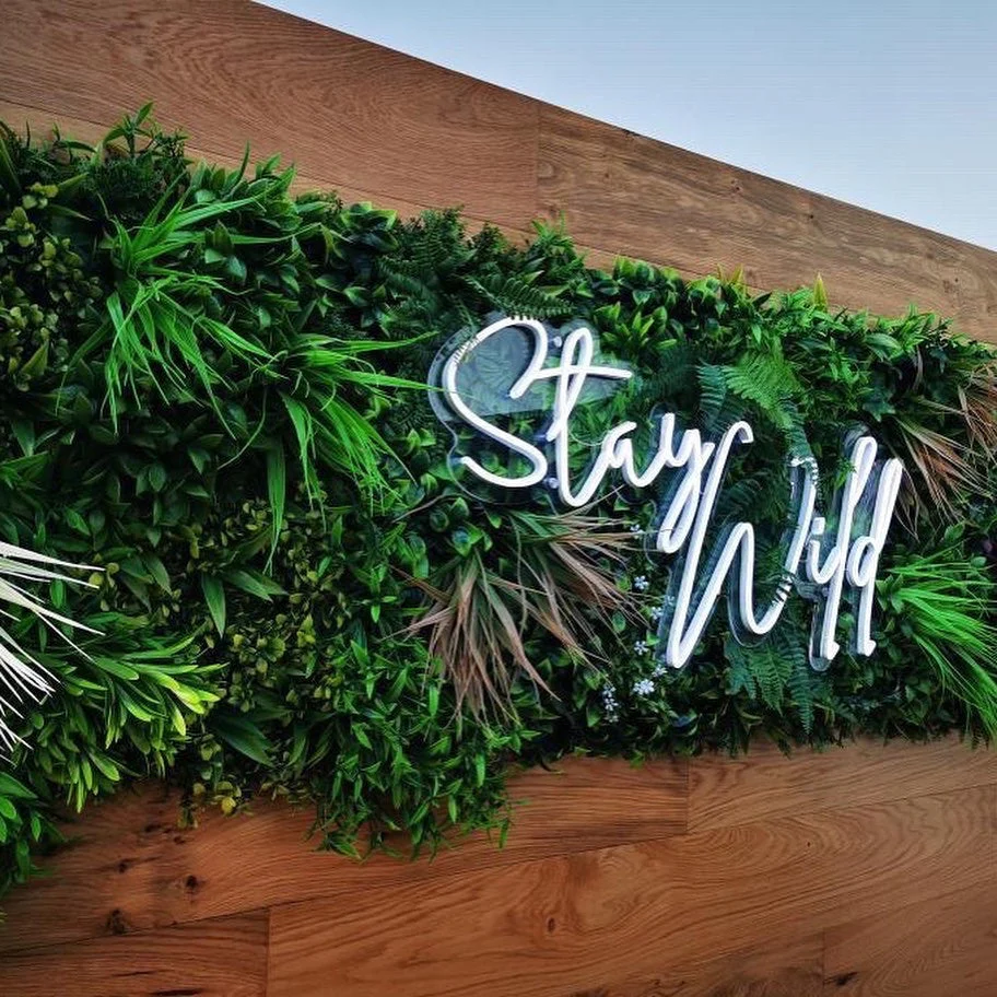 Luxury Bloom Artificial Green Plant Wall Panel 1M x 1M - Image 6