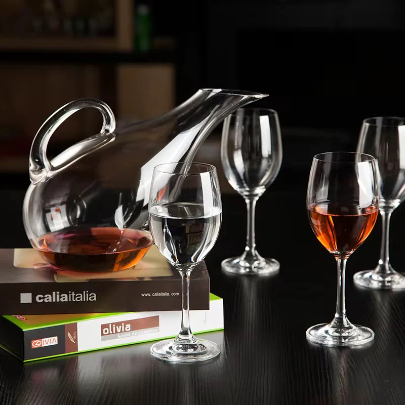 Luxury Crystal Glass Decanter Set with 6 Red Wine Glasses | Elegant Dinner & Barware Gift Set - Image 4