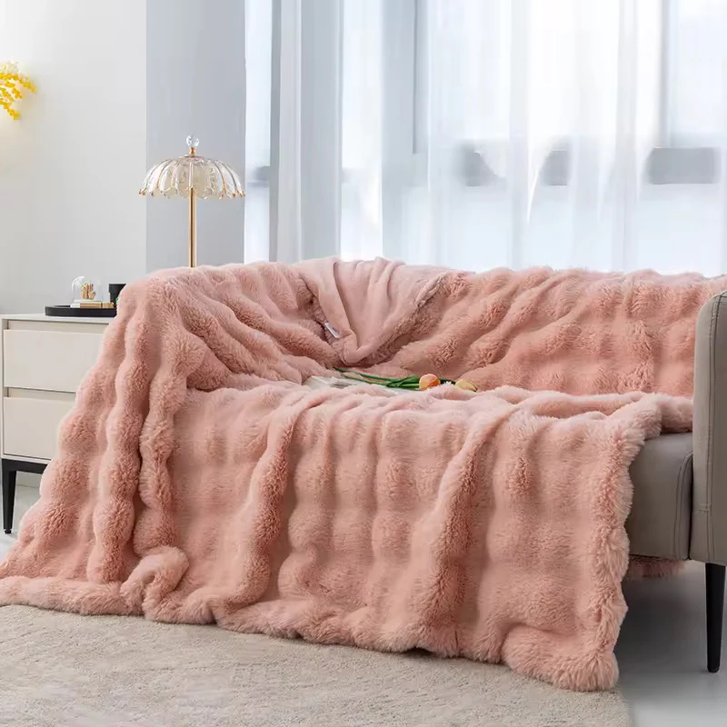 Luxury Double-Sided Fluffy Fleece & Flannel Blanket Extra Soft Cozy Throw for Bed, Couch, Home - Image 3