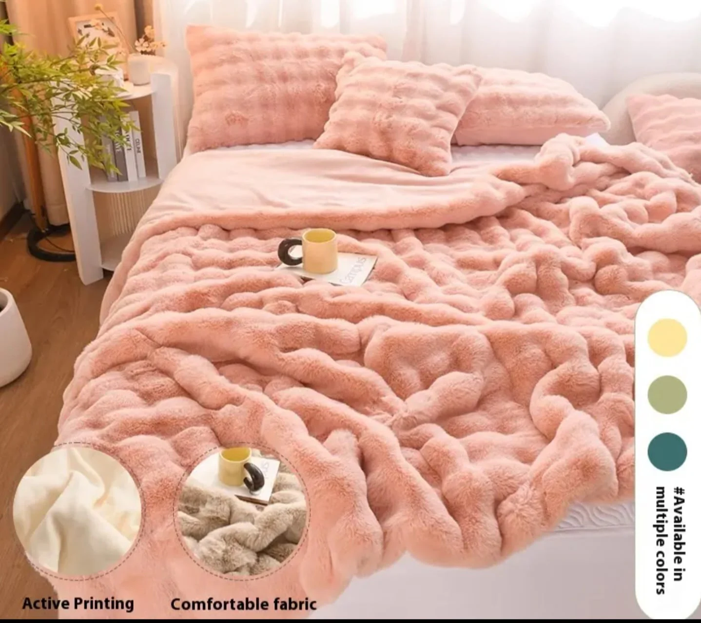 Luxury Double-Sided Fluffy Fleece & Flannel Blanket Extra Soft Cozy Throw for Bed, Couch, Home - Image 5