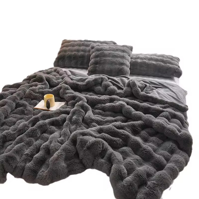 Luxury Double-Sided Fluffy Fleece & Flannel Blanket Extra Soft Cozy Throw for Bed, Couch, Home - Image 6