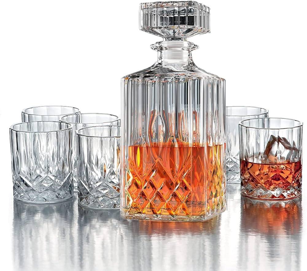 Luxury Gift For Men – Whiskey Decanter Set For Beloved Husband Or Dad Birthday Gift – 6 Whiskey Glasses And Decanter Set - Image 3