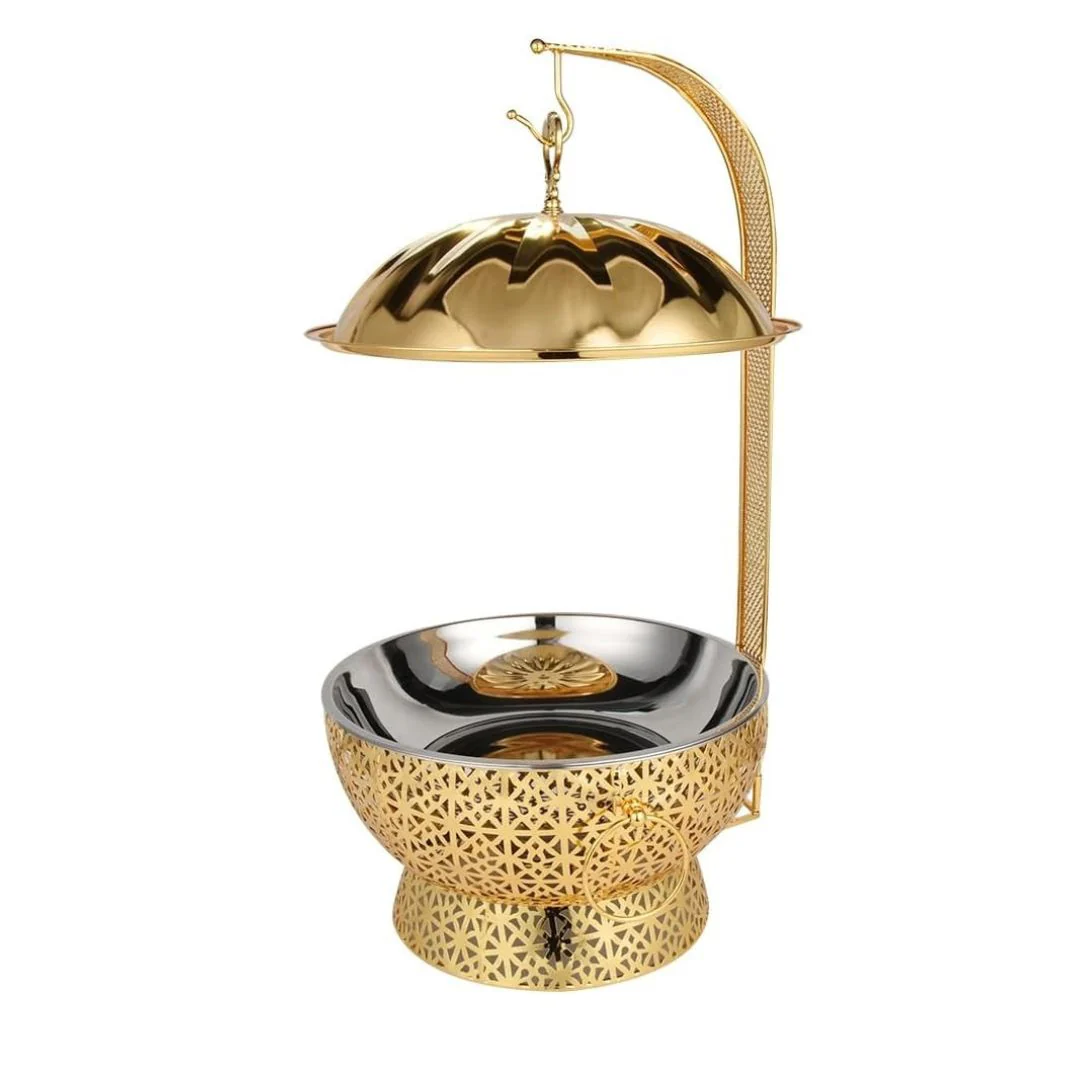 Luxury Gold Chafing Dish Buffet Set, 8Liters Stainless Steel Food Warmer with Hanging, Buffet Servers - Image 2